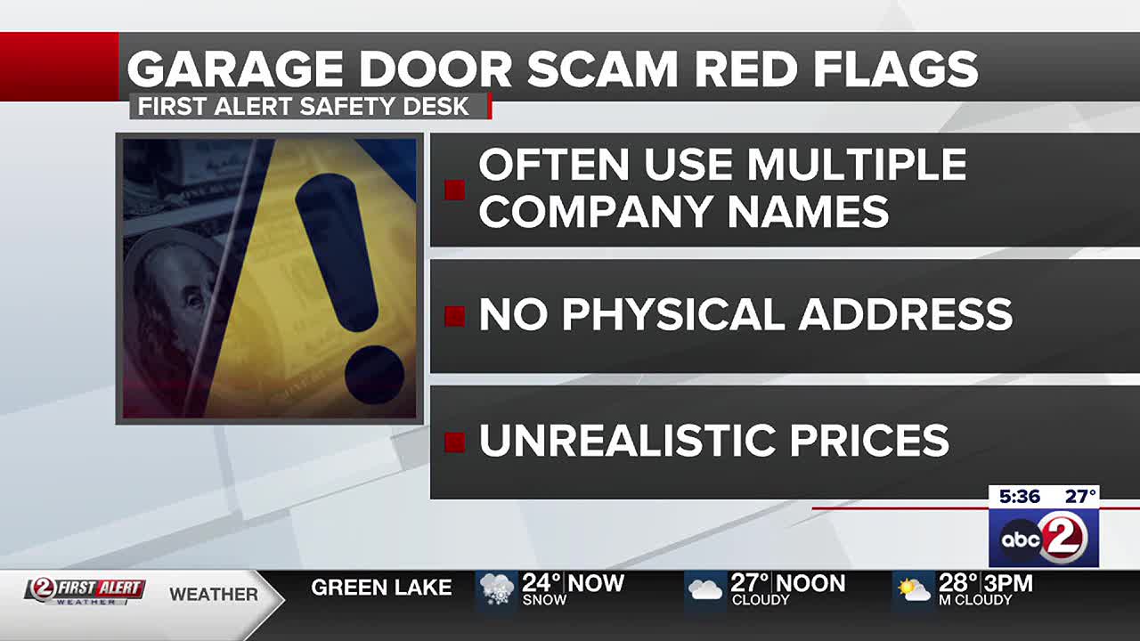 Garage door repair scam warning from WBAY news