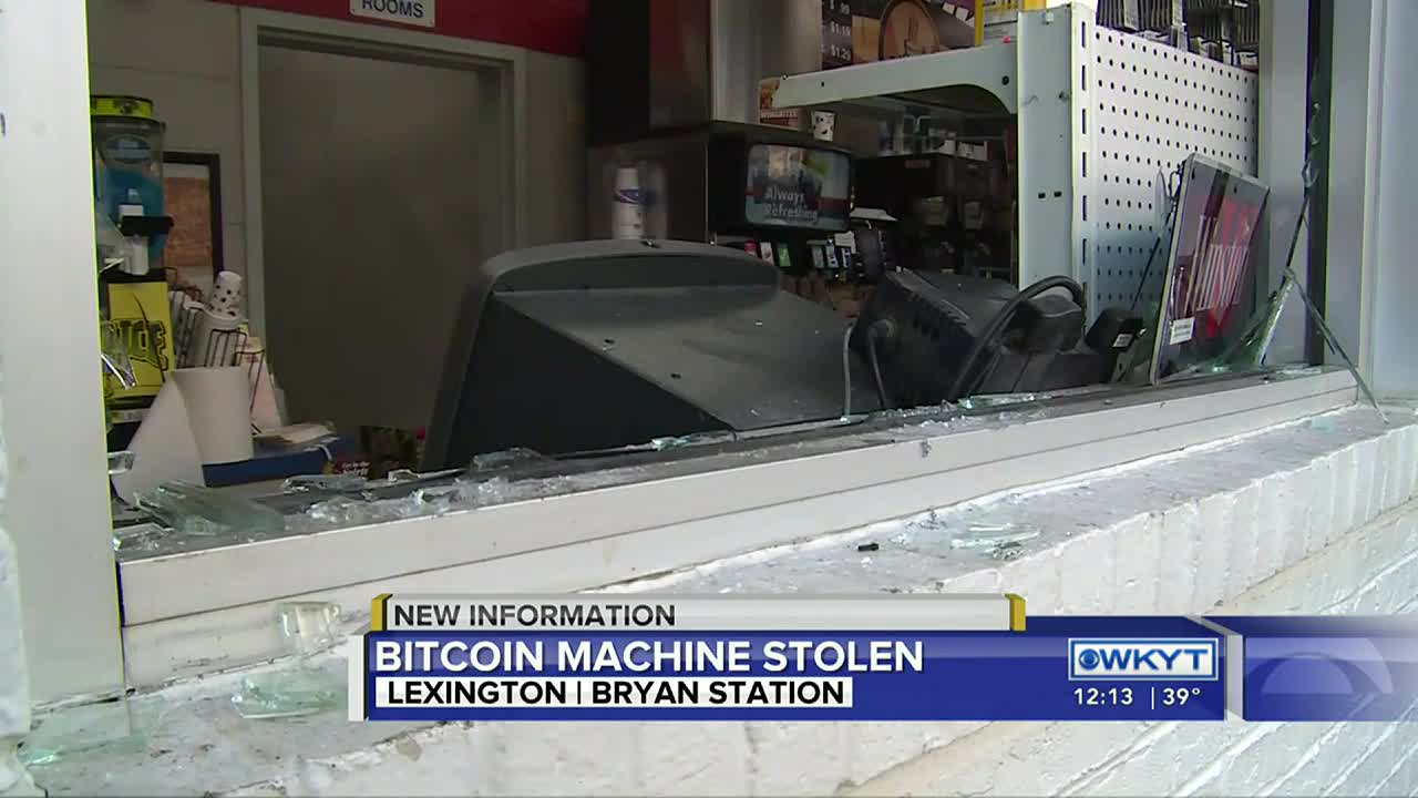 Bitcoin machine stolen from Lexington gas station