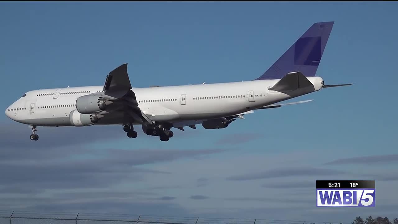 Plane to be used for Air Force One program lands at BGR