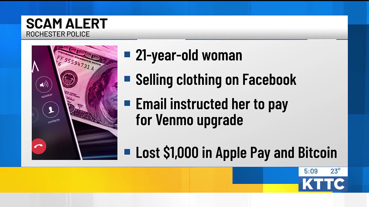 Rochester woman reportedly scammed out of $1,000
