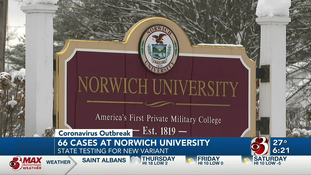 Norwich University Sees Nearly 70 Covid Cases