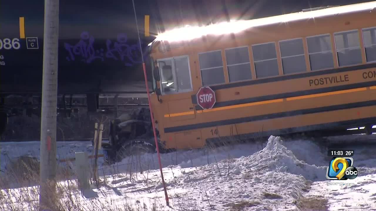 School Bus Crash With Train