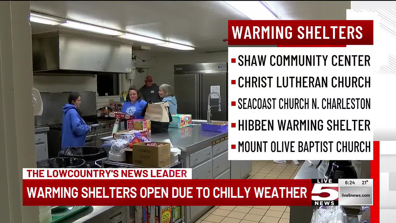 VIDEO: Lowcountry warming shelters open amid winter weather