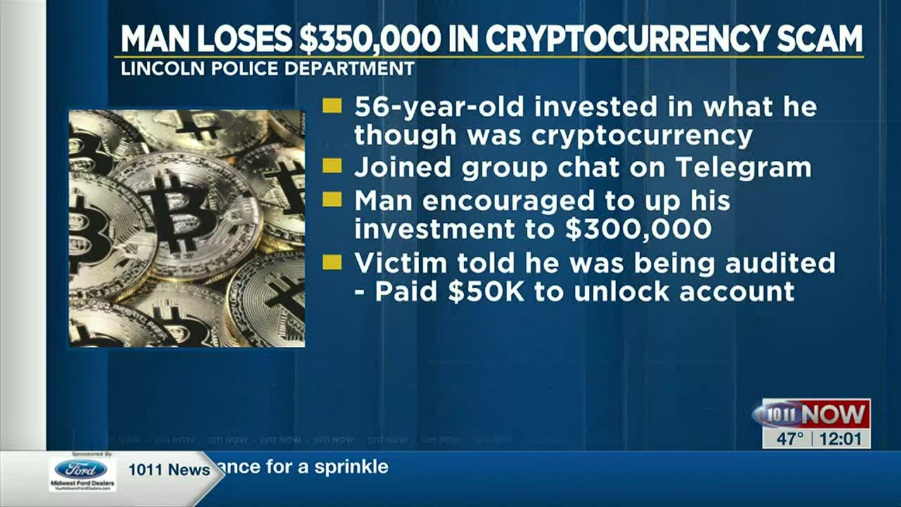 Lincoln man loses $350,000 in cryptocurrency scam