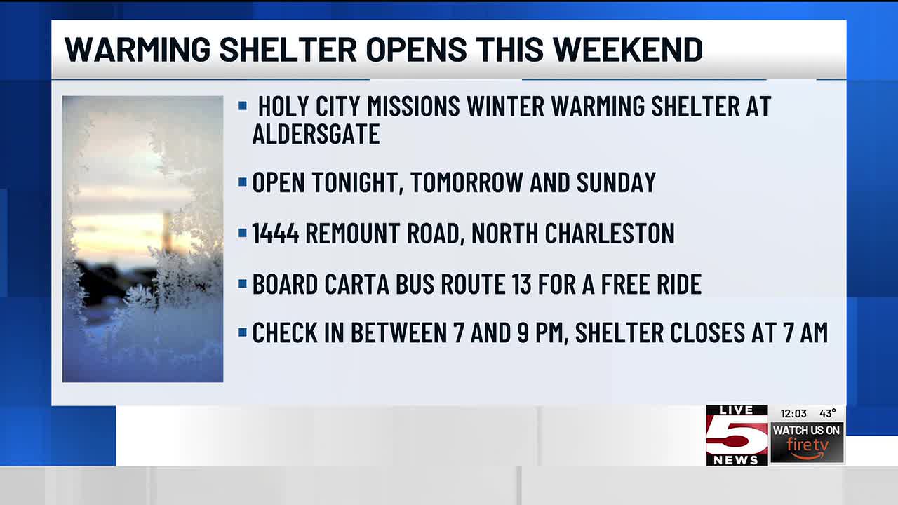 VIDEO: Warming shelter set to open in North Charleston ahead of