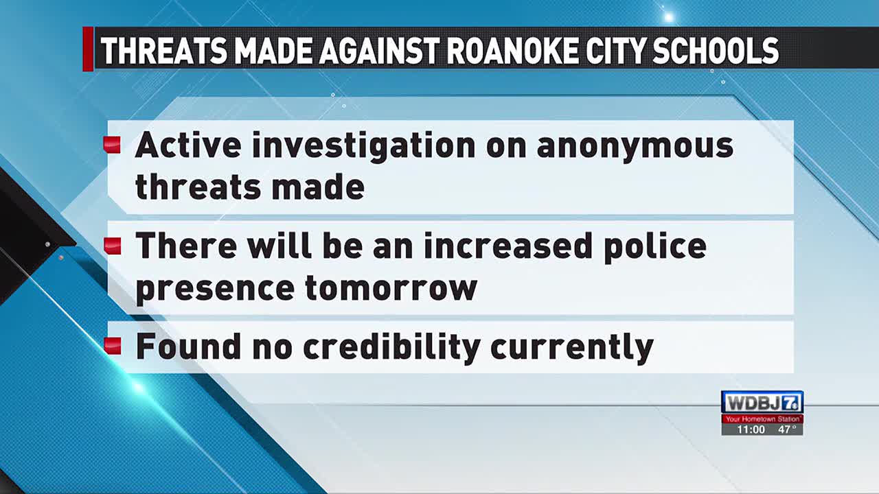 Roanoke Police Investigate Threats Against Several Roanoke City Schools