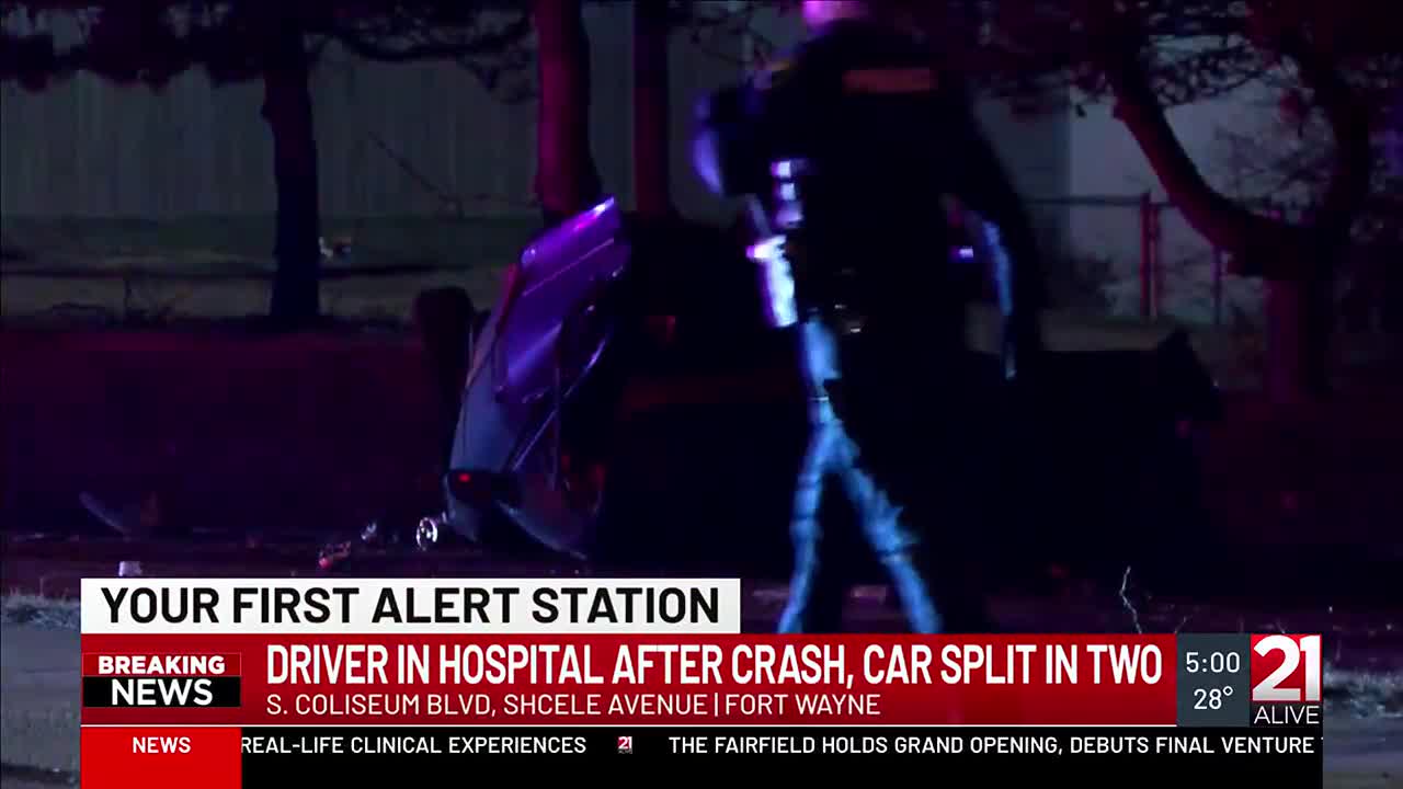 Juvenile driver in life-threatening condition after crash