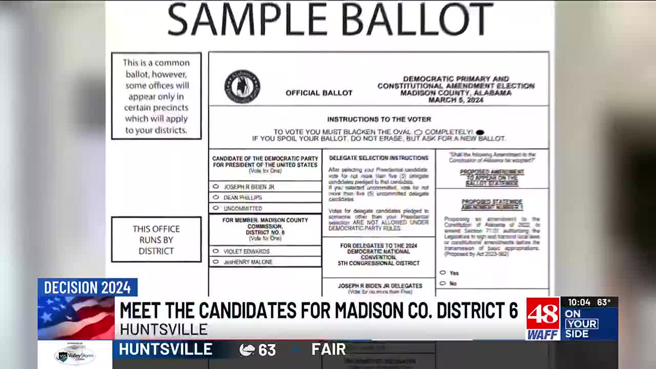 2 Democratic candidates running for Madison Co. Commission District 6 in  Primary election