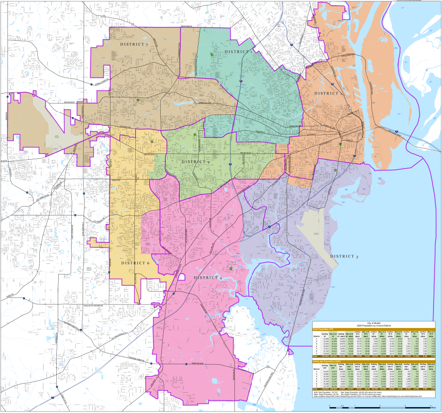Mobile City Limits Map Local Groups Offer Their Own Maps In Response To Mayor Sandy Stimpson's  Redistricting Proposal