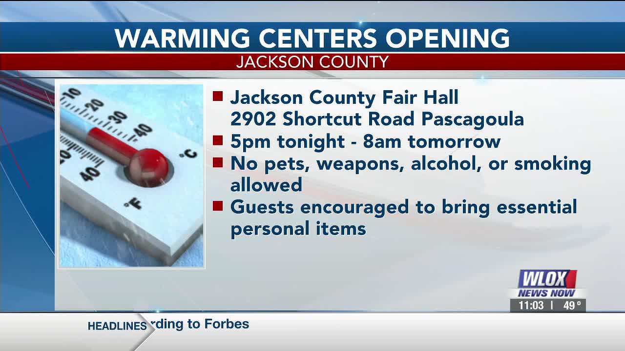Cold weather shelters open in South Mississippi as temperatures