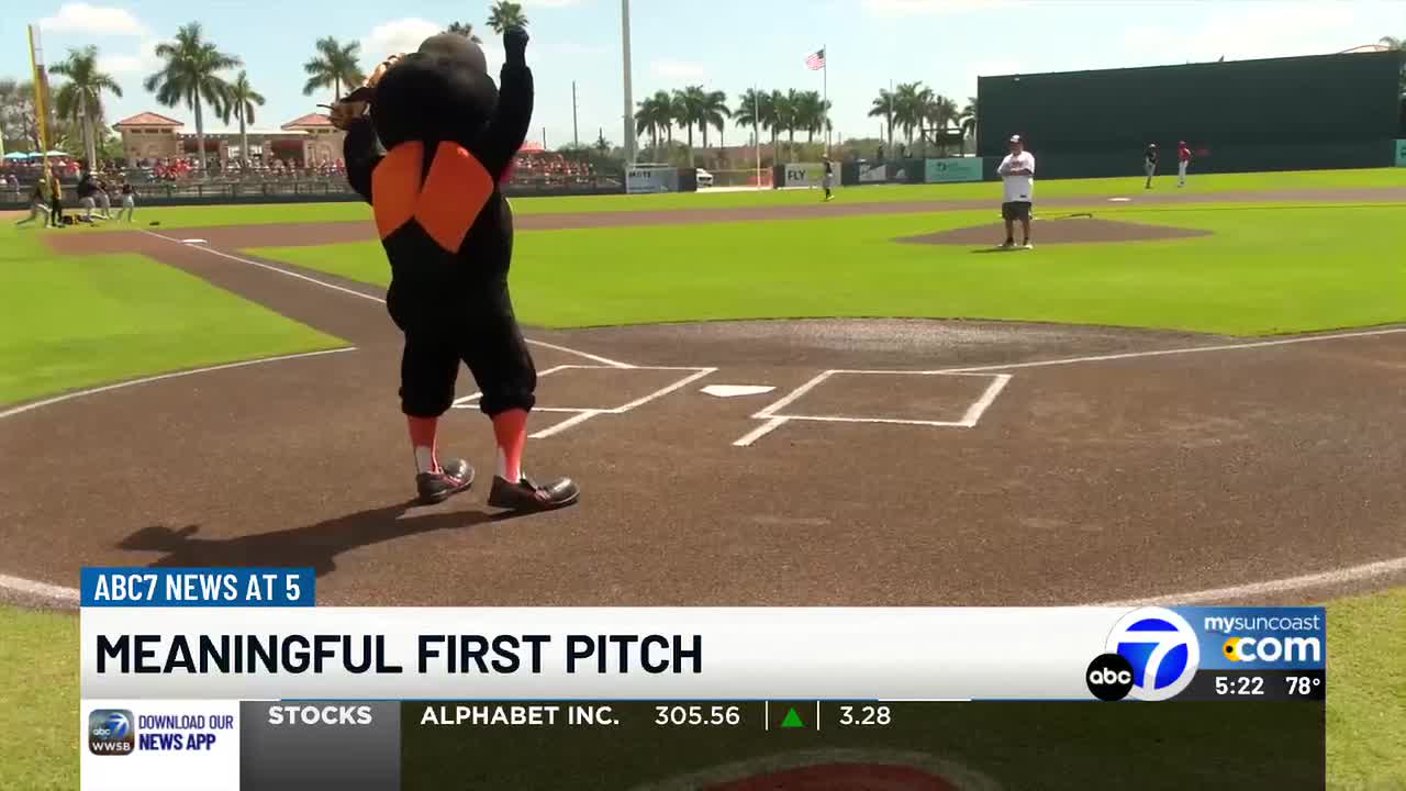 From homelessness to the mound: Sarasota man throws first pitch at Orioles  game