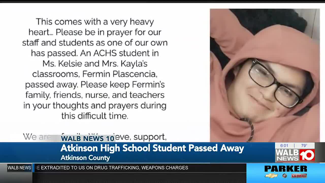 Atkinson Co. community mourning loss of student
