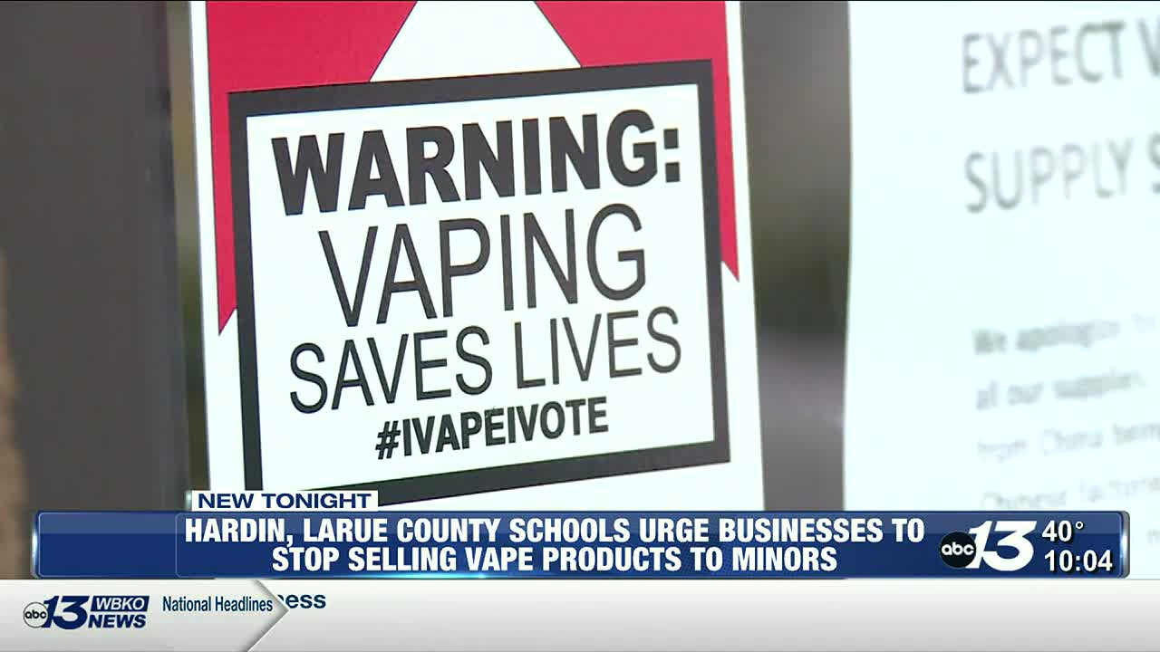 Hardin, Larue County Schools Urge Businesses to Stop Selling Vape Products  to Minors