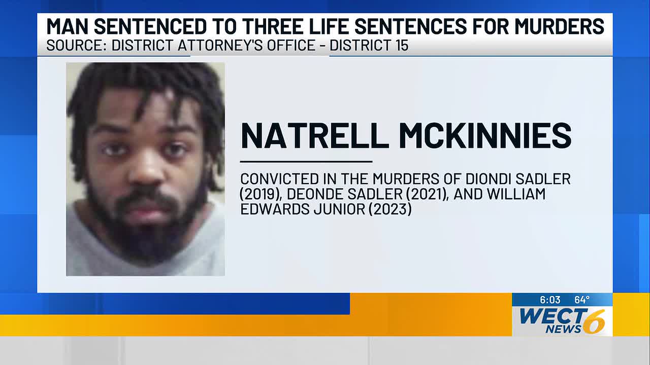 Columbus County man receives three consecutive life sentences