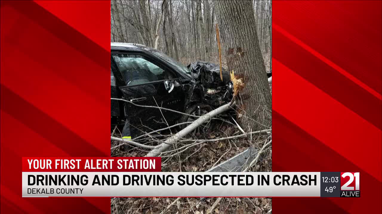 Driver hospitalized after hitting multiple trees in single-vehicle