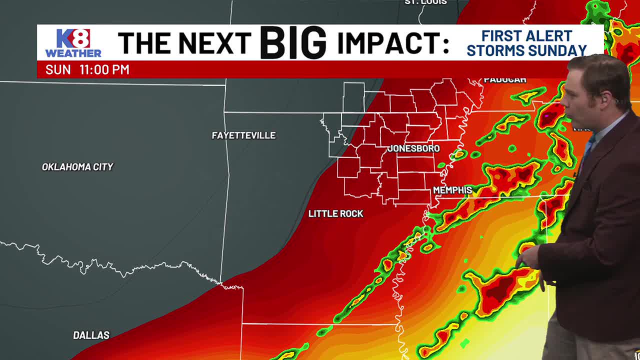 First Alert Weather: Severe storms possible Sunday