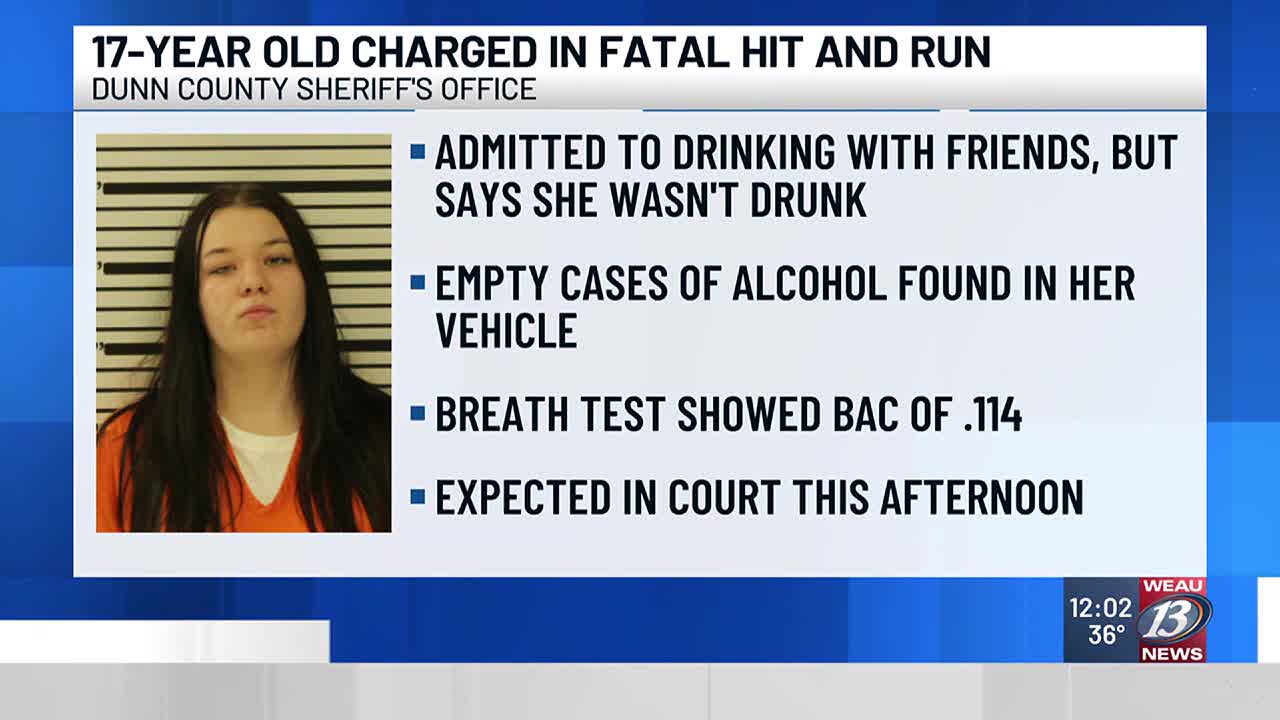 Charges filed against teen in fatal hit and run in Dunn County