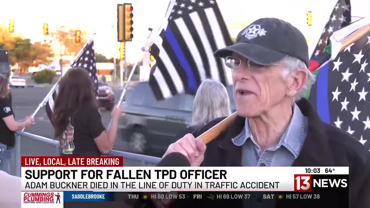 Southern Arizona community shows support for TPD, fallen officer