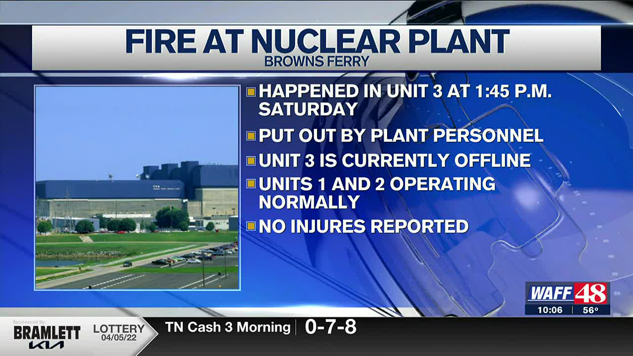 Fire at Browns Ferry nuclear plant