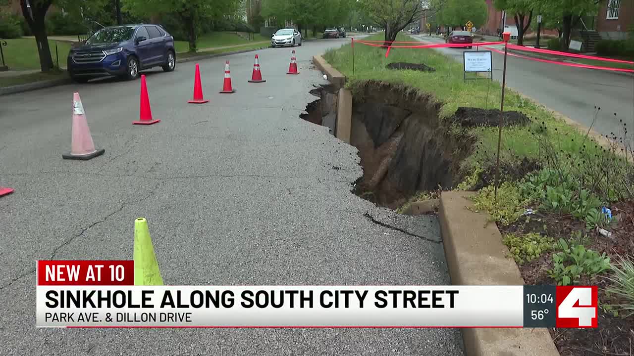 Updated: 2nd sinkhole in as many days emerges in St. Louis