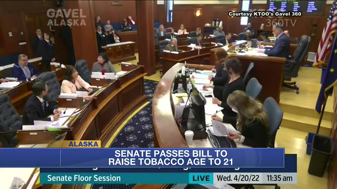 alaska tobacco age Alaska Senate passes bill to raise smoking, vaping age from 19 to 21