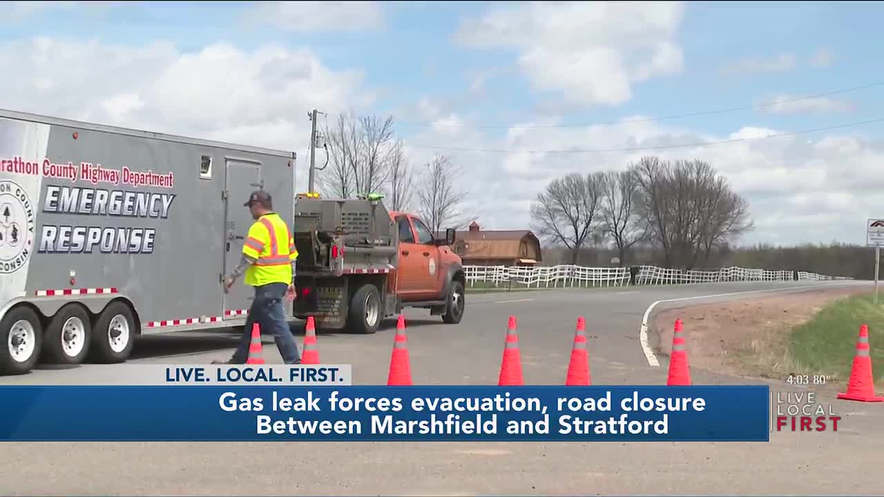 Highway 97 between Marshfield and Stratford back open after gas leak