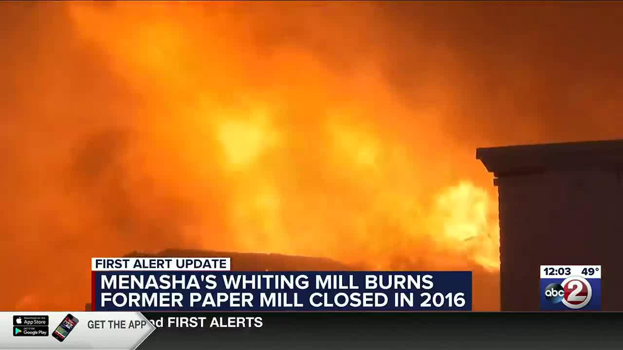 Police Menasha Mill Walls Unstable Could Collapse