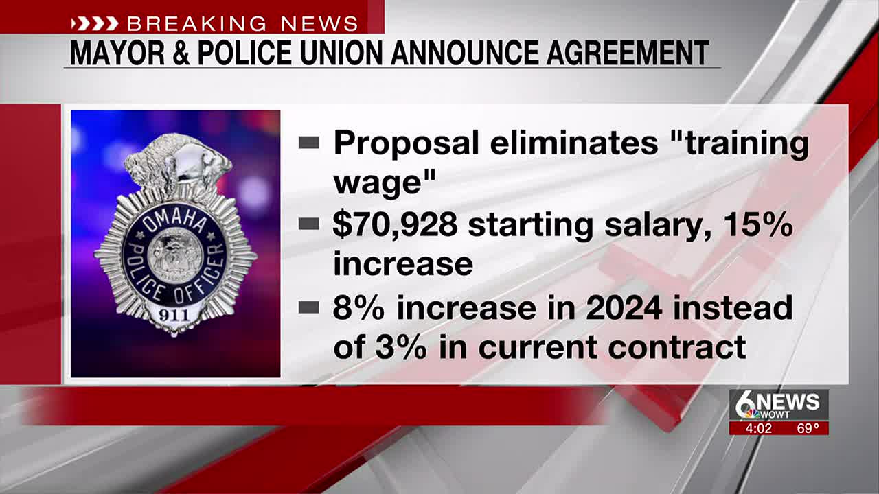 Omaha Police contract proposes 15% pay hike for incoming officers, 8% raise  for current OPD