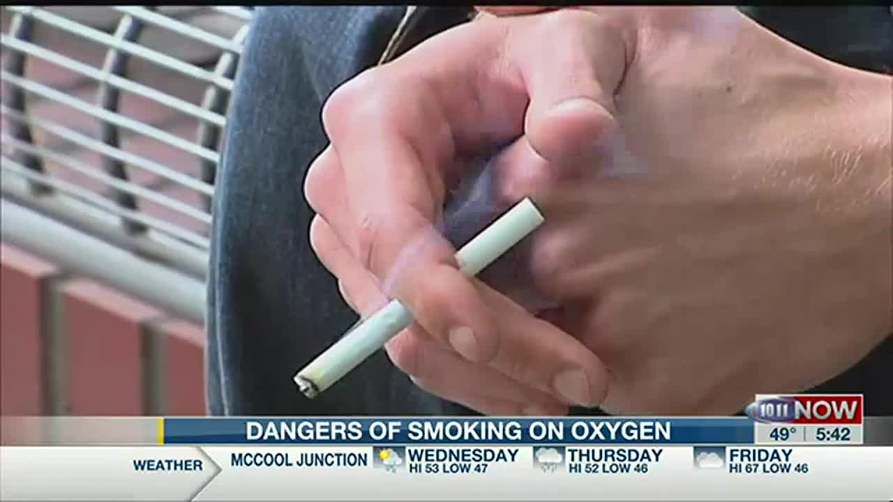 oxygen and cigarettes CHI Health St. Elizabeth warns of danger of smoking on oxygen