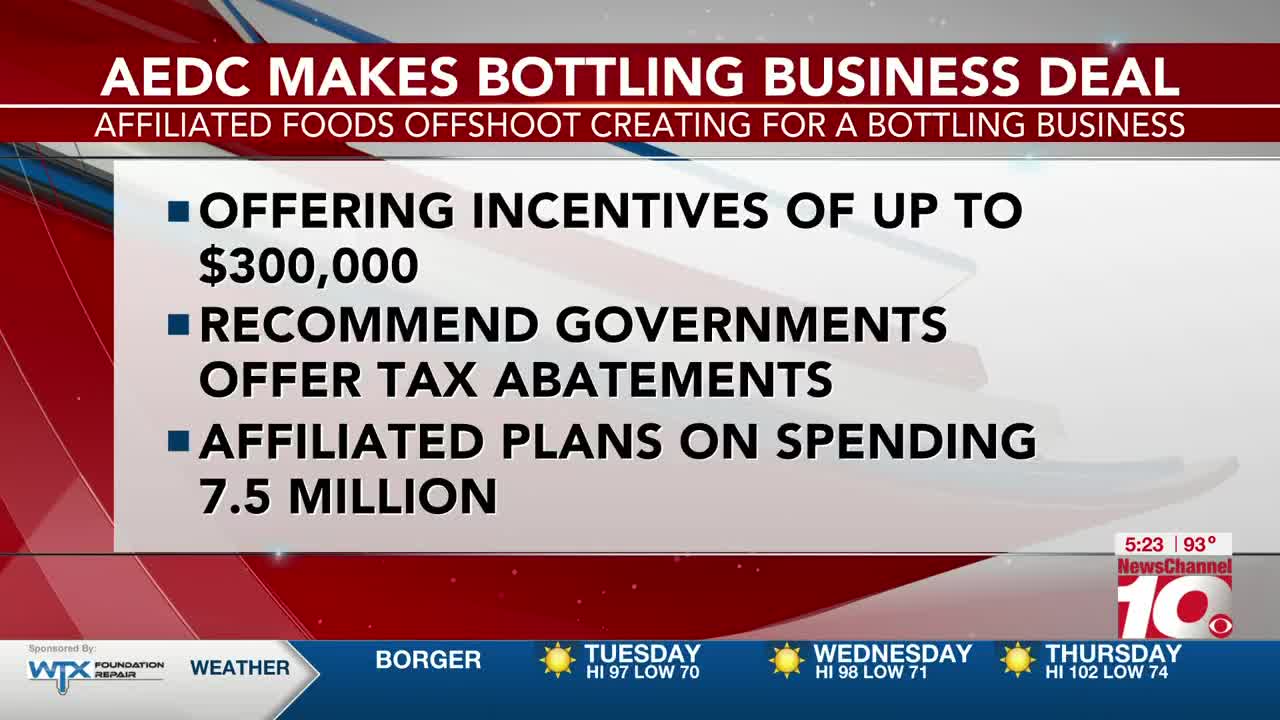 aedc-votes-to-offer-up-to-300-000-for-affiliated-foods-water-bottling-business