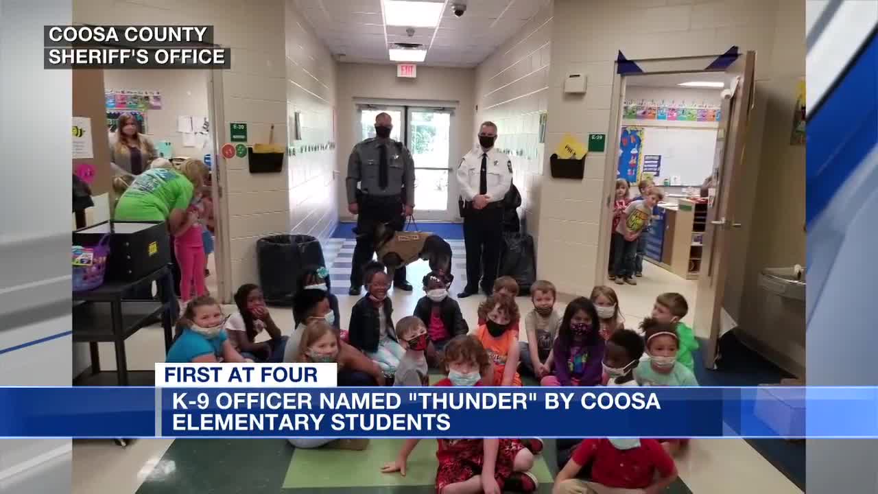 Elementary students name Coosa County's first K-9 officer