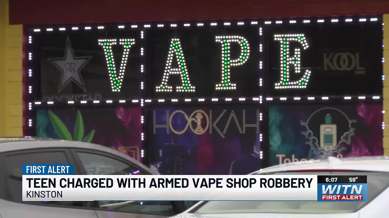 Teen charged in armed robbery of Kinston vape shop