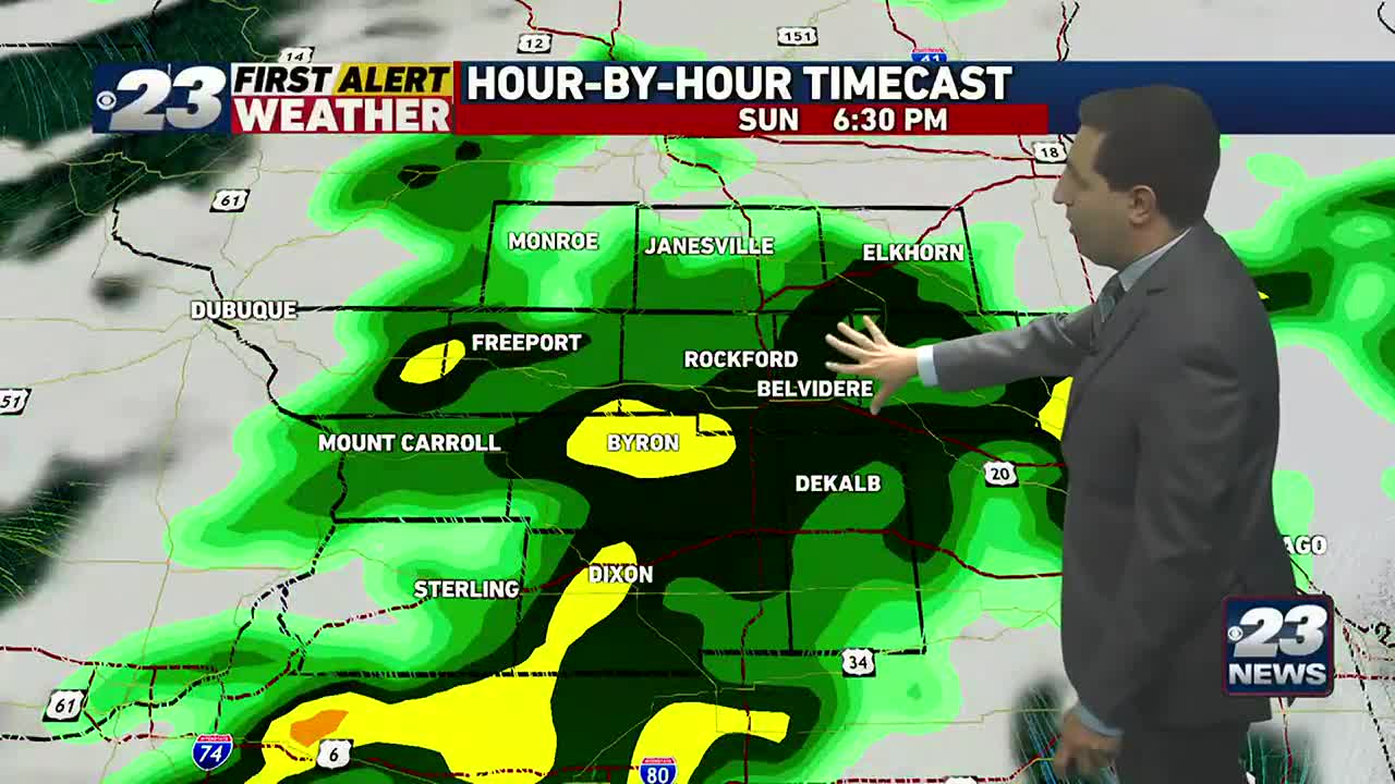 Returning back to normal temperatures with a rain chance Sunday