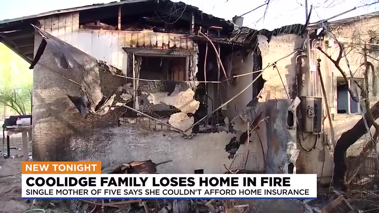 Single mom of five loses Coolidge home in devastating fire on
