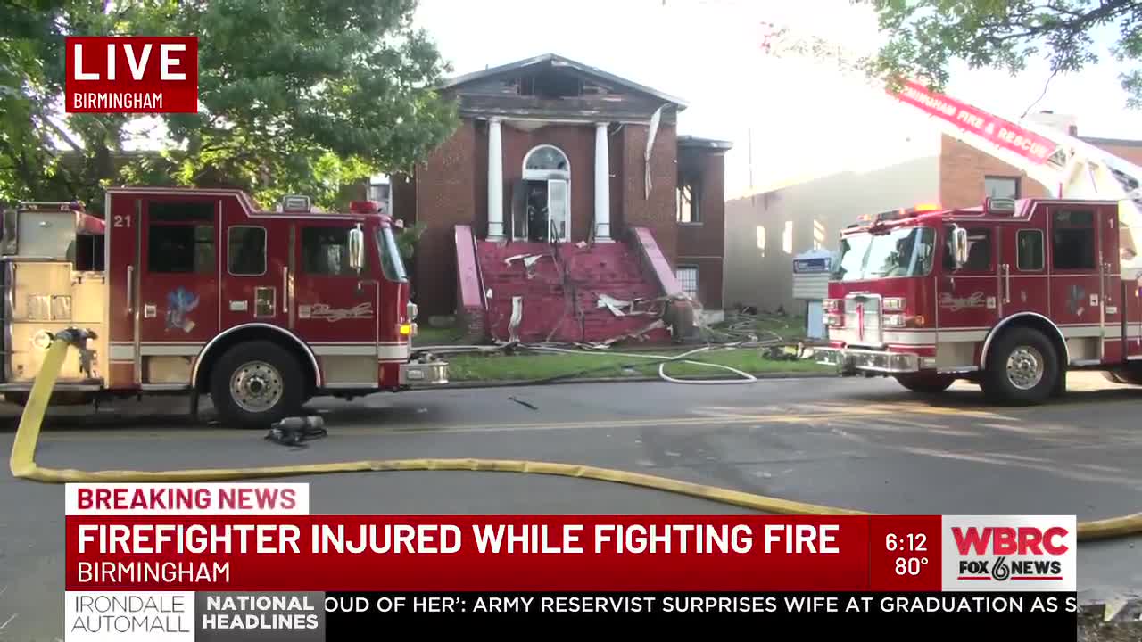 Firefighter injured in Birmingham commercial fire