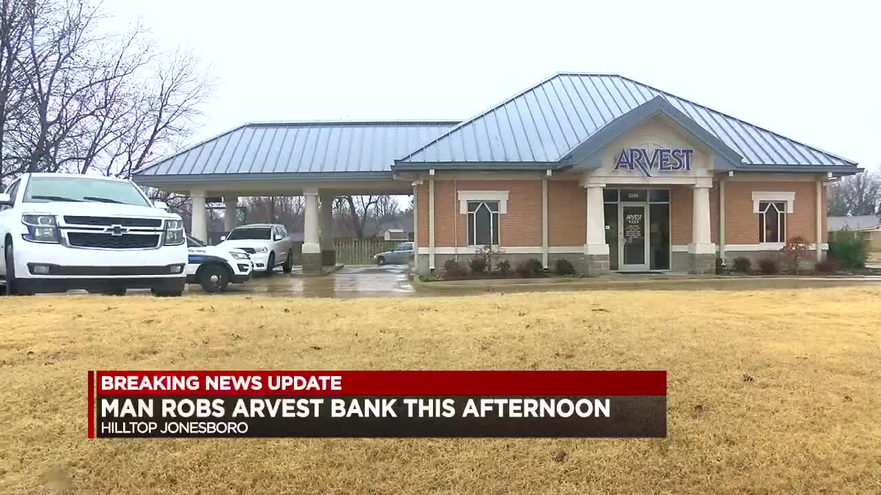 Man Robs Arvest Bank This Afternoon