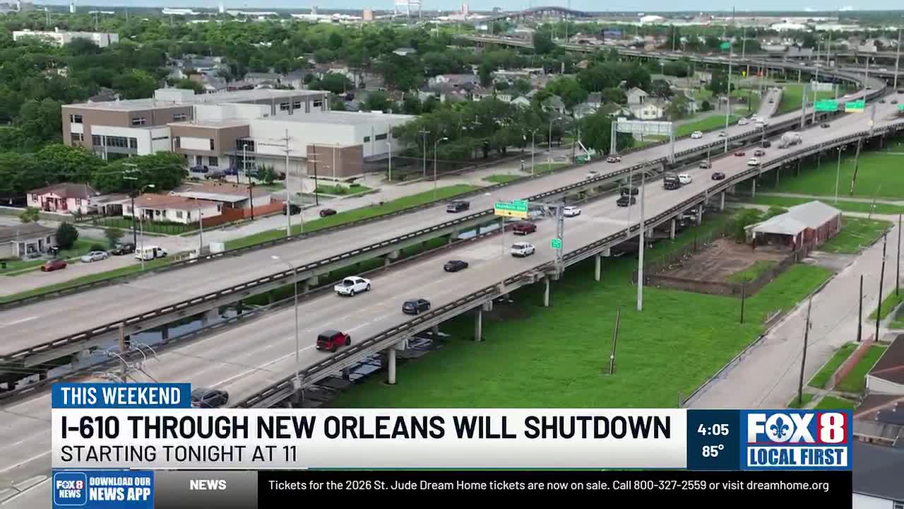 I-610 through New Orleans to shut down