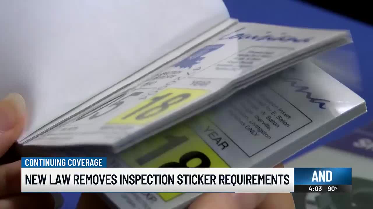 Louisiana drivers soon will say goodbye to inspection stickers