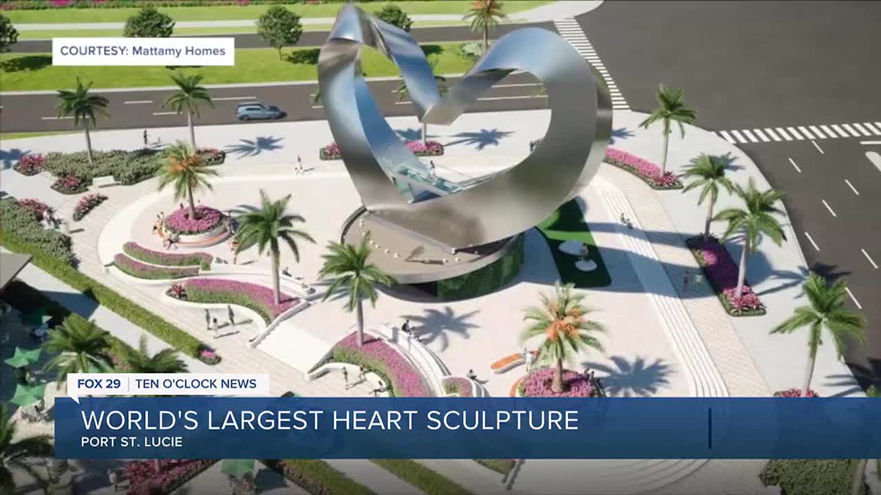 Worlds largest heart sculpture in Port St. Lucie