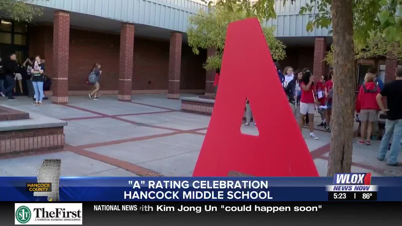 Hancock Middle celebrates first-time 'A' rating