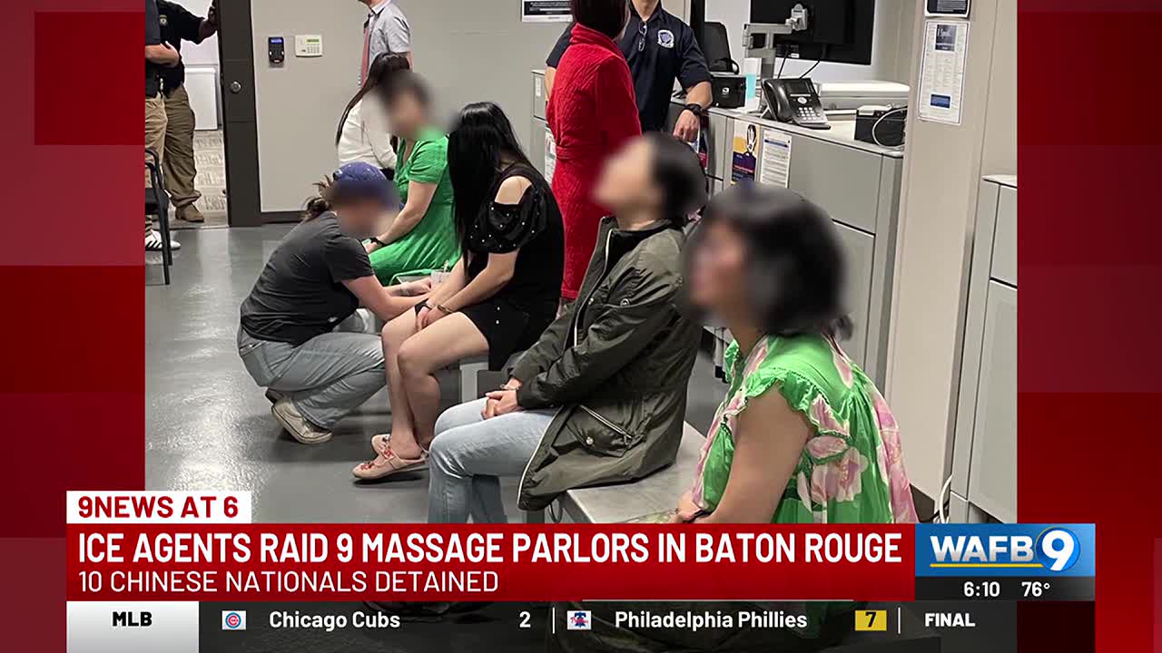 ICE detains 10 workers at Baton Rouge massage parlors