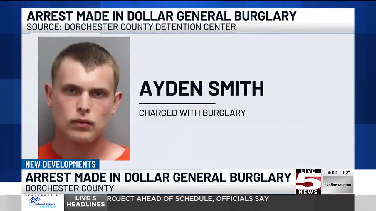 VIDEO: Deputies arrest 19-year-old in Dorchester County Dollar General  burglary