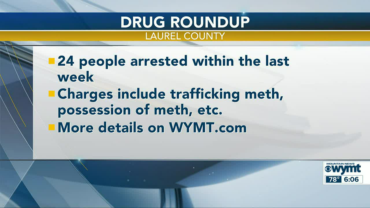 Laurel County Drug Interdiction Task Force arrests 24 in weeklong “drug  roundup”
