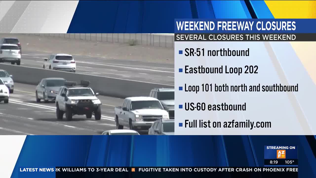Weekend freeway closures could snarl Phoenix-area traffic