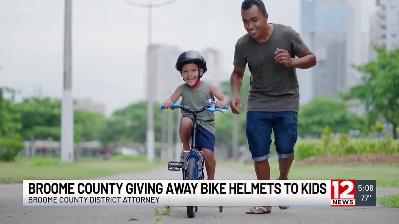 bike helmet giveaways at houghton park Broome County DA, Rumble Ponies team up for free bike helmet giveaways
