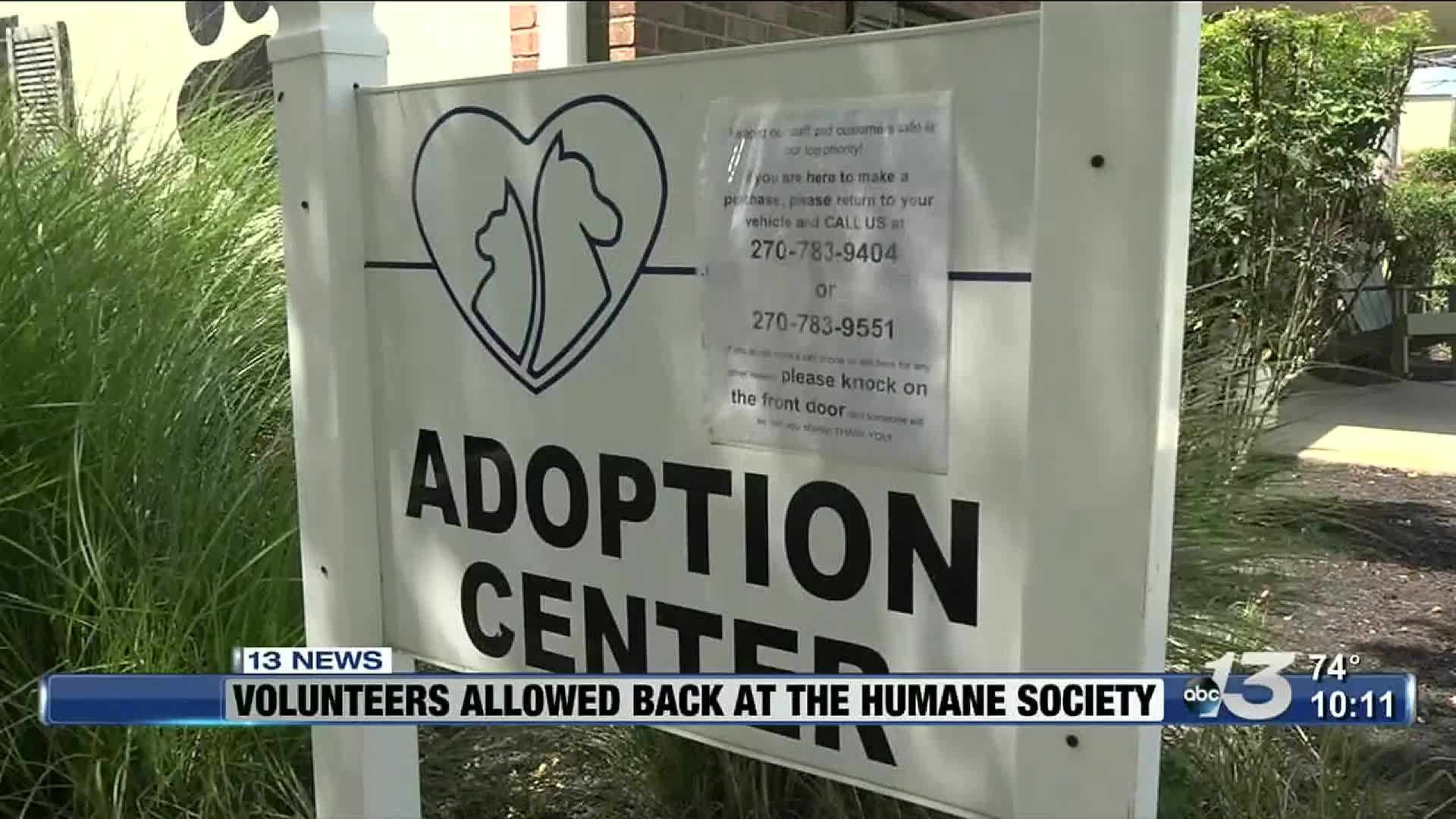 Volunteers Allowed Back At The Humane Society wbko