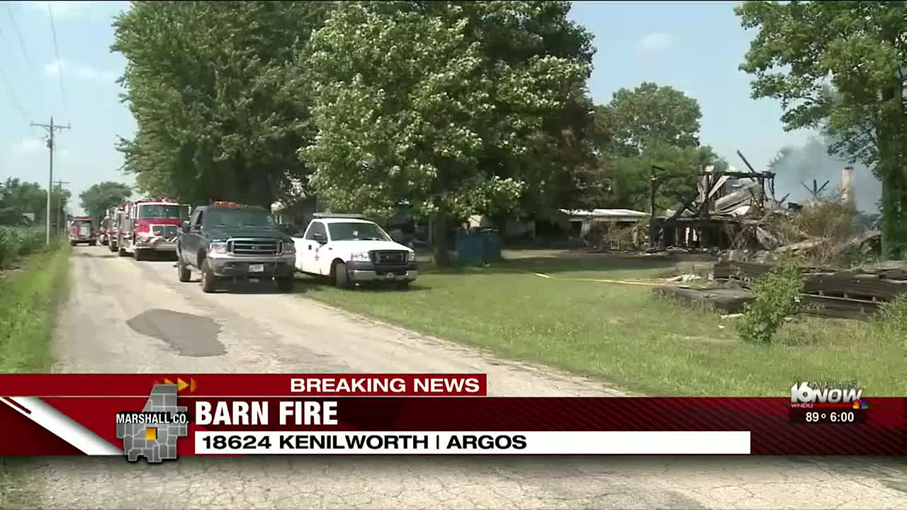 Accidental fire destroys Argos barn