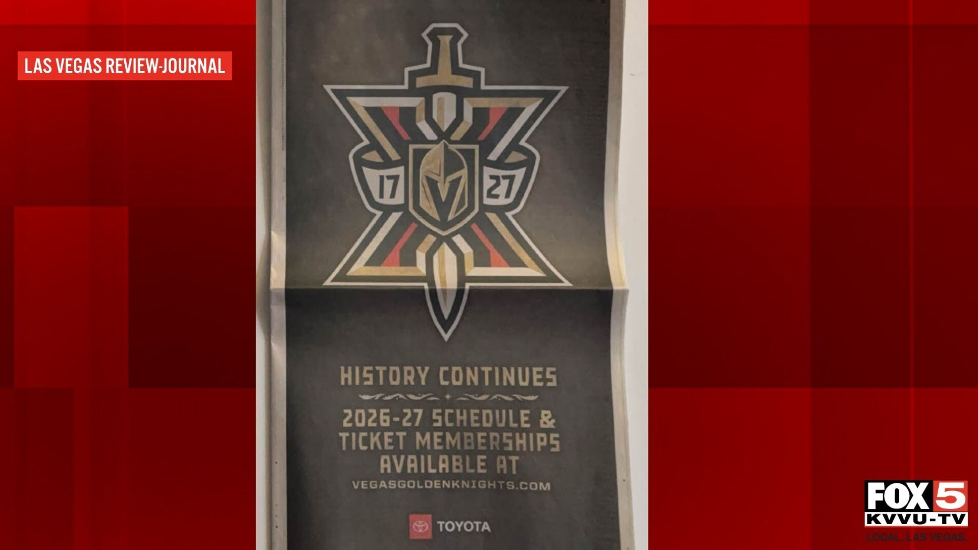 A mysterious sign appears in Las Vegas