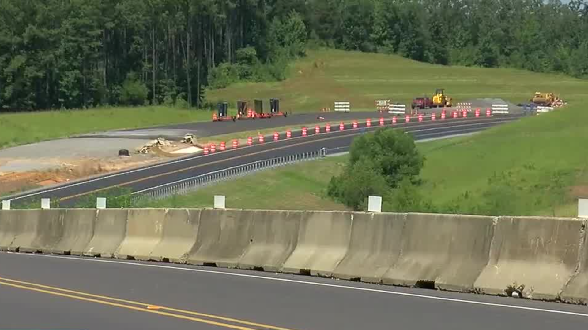 People driving on closed road in Pickens County