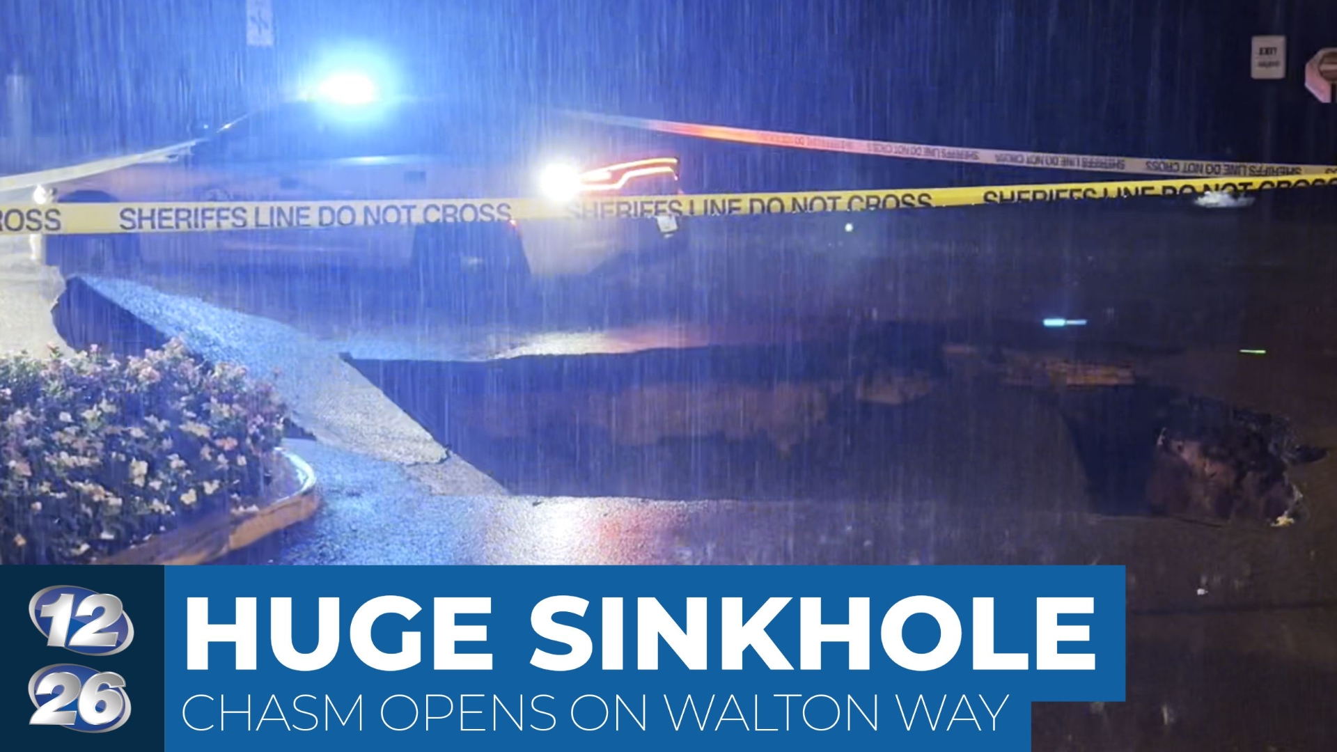 Neighbors shocked after giant sinkhole opens on Walton Way